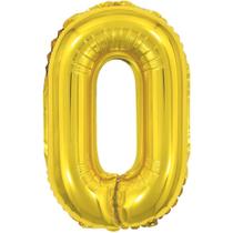 Balão Metalizado Número 0 Dourado 40Cm - GNA Balão Metalizado Número 0 Dourado 40Cm - GNA