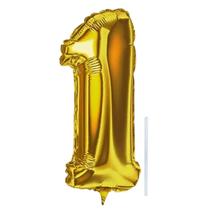 Balao Metalizado Numero 1 Dourado 261/1 - Yoss