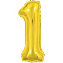 Balão Metalizado Número 1 Dourado 40Cm - GNA
