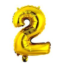 Balão Metalizado Número 2 1m Amarelo Dourado P/ Aniversario Balão Metalizado Número 2 1m Amarelo Dourado P/ Aniversario