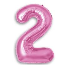 Balão Metalizado Número 2 Pink 16" (40cm) - Make+