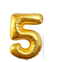 Balao Metalizado Numero 5 Dourado 261/5 - Yoss