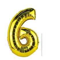 Balao Metalizado Numero 6 Dourado 261/6 - Yoss