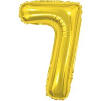 Balão Metalizado Numero 7 Dourado 40CM. Balão Metalizado Numero 7 Dourado 40CM.