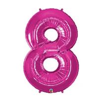 Balão Metalizado Número 8 Pink - 34" (86cm)