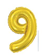 Balao Metalizado Numero 9 Dourado 261/9 - Yoss