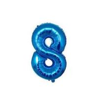 Balão Metalizado Número Azul de 40cm (16 polegadas) - Azul Balão Metalizado Número Azul de 40cm (16 polegadas) - Azul