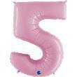 Balão Metalizado Numero Cinco Rosa Baby 40Pol Grabo Gb60759