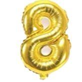 Balão Metalizado Número Dourado de 40cm (16 Polegadas) Dourado
