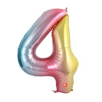 Balão Metalizado Números 16" 40cm - Degradê Baby - 01 unidade