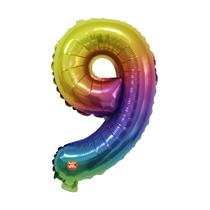 Balão Metalizado Números 28" 70cm - Degradê - 01 unidade
