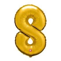 Balão Metalizado Números 39" 100cm - Dourado - 01 unidade - Balões São Roque