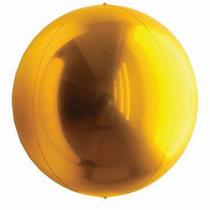 Balão Metalizado Redondo Esfera Ouro 15'' / 38 cm - 1 Unidade - Cromus