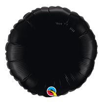 Balão metalizado redondo preto ônix 18 polegadas solto qualatex 12907