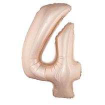 Balão Metalizado Rose Gold Número 4 - 1 Metro