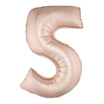 Balão Metalizado Rose Gold Número 5 - 1 Metro