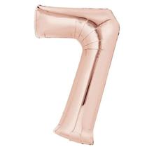 Balão Metalizado Rose Gold Número 7 - 70cm