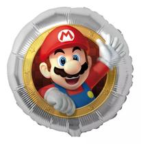 Balão Metalizado Super Mário Bros 18 polegadas 45 cm 1 Un Cromus Festas - Inspire sua Festa Loja