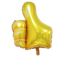 Balão Metalizado Thumbs Up Gold 73x63cm para decoração de festas Balão Metalizado Thumbs Up Gold 73x63cm para decoração de festas