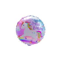 Balão Microfoil Happy Birthday Unicórnio -1 unidade-45cm