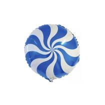 Balão Microfoil Pirulito Azul - 1 unidade - 18" 45cm