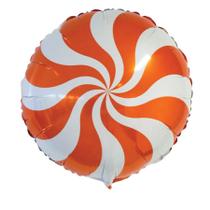 Balão Microfoil Pirulito Laranja - 1 unidade - 45cm (18'') - Balões São Roque - Rizzo
