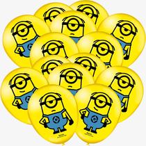 Balão Minions Especial Premium 9 Polegadas kit 25 Bexigas
