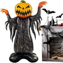 Balão Monstro Abóbora Metalizado Decoração Halloween Grande Balão Monstro Abóbora Metalizado Decoração Halloween Grande