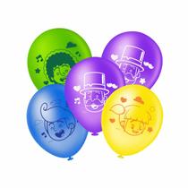 Balão Mundo Bita Turma Colorido 8" 20 Unid.