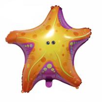 Balão Mylar Starfish para festa de aniversário subaquática 65x60cm