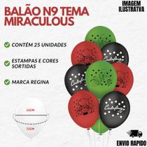 Balão N9 Tema Miraculous Ladybug Festa Aniversario