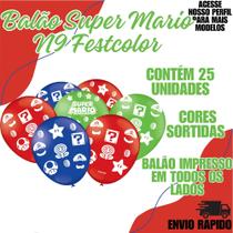 Balao N9 Tema Super Mario Decoraçao Evento Festa Bexiga