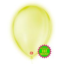 Balão Neon Amarelo Nº 9 - Kit 25 Unidades