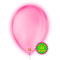 Balão Neon Rosa Nº 9 - Kit 25 Unidades