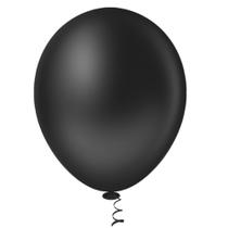 Balão Nº 9 Liso preto 50 unid.