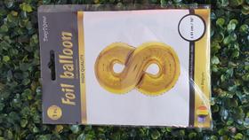 Balão numérico metalizado 8