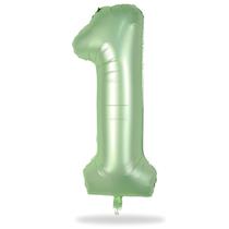 Balão Número 1 - Verde Sálvia - 40 Polegadas - Lingqiang