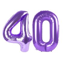 Balão Número 40 Roxo Kelfuoya 40 Polegadas de Alumínio Balão Número 40 Roxo Kelfuoya 40 Polegadas de Alumínio