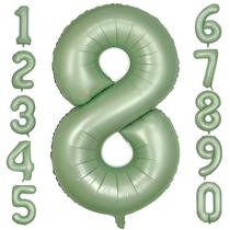 Balão Número 8 Verde Oliva 40" LVMOQIQIU