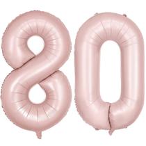 Balão Número 80 Rosa Claro Fosco LVMOQIQIU 40" Balão Número 80 Rosa Claro Fosco LVMOQIQIU 40"