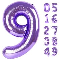 Balão Número 9 Roxo Upgesy 102 cm Decoração para Festa