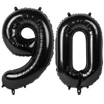 Balão Número 90 Preto Kelfuoya 40" de Folha Balão Número 90 Preto Kelfuoya 40" de Folha