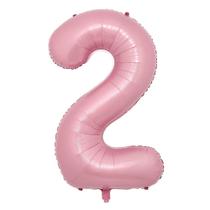Balão Número de Papel Alumínio Rosa 40 cm (16") para Festa RUIANSI Balão Número de Papel Alumínio Rosa 40 cm (16") para Festa RUIANSI