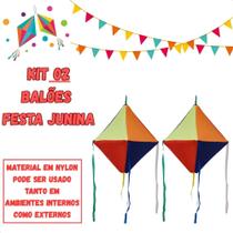 Balão nylon Decoração para Festa Junina Arraial kit 2 unidades Balão nylon Decoração para Festa Junina Arraial kit 2 unidades