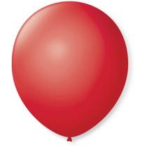 Balão p/Decoração Redondo N.09 Vermelho Rubi 50un São Roque