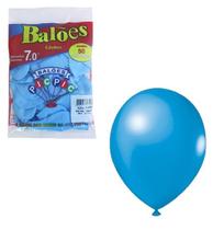 Balão Pera Bexiga Azul 7.0" 50 unidades