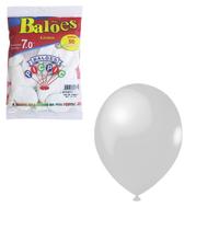 Balão Pera Bexiga Branco 7.0" 50 unidades