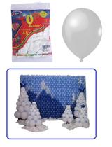 Balão Pera Bexiga Branco Liso 6.5" - 50 unidades