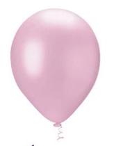 BALAO PEROLA REDONDO - PIC PIC N09 - ROSA CANDY - Pacote com 50 unidades.