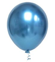 Balao platino redondo 05 azul c/25un.